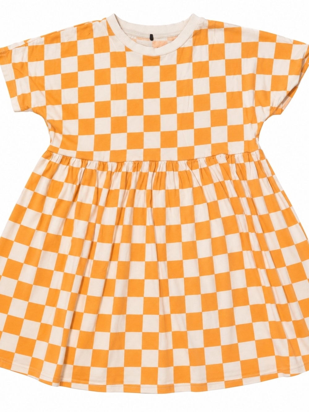 Mini Rodini Orange Checkerboard Dress 4-5Y